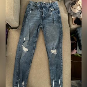 Zara Ripped Boyfriend Jeans